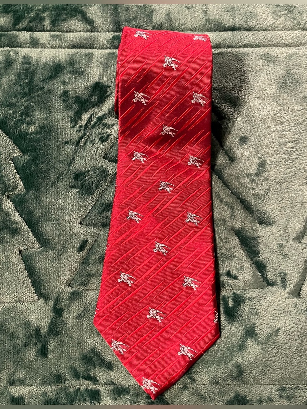 Burberry Tie w/ Equestrian Logo